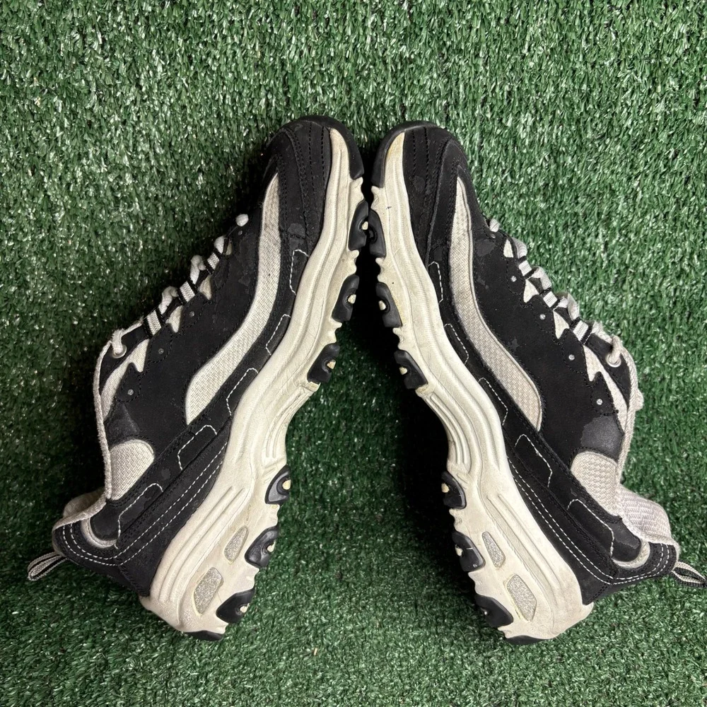 Skechers D Lites Biggest Fan Chunky Platform Athletic Sneaker Black Womens 8.5